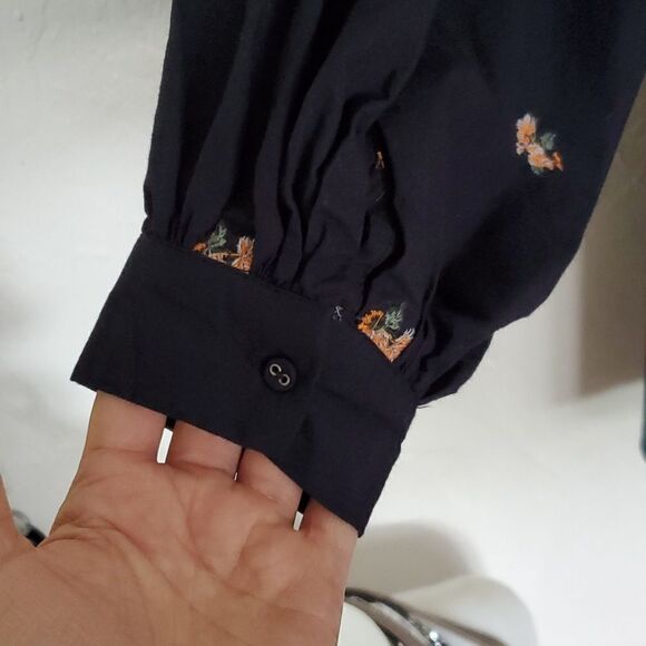 Y.A.S Embroidered Tunic Or Mini Dress with Balloon Sleeves Size S - Picture 9 of 15